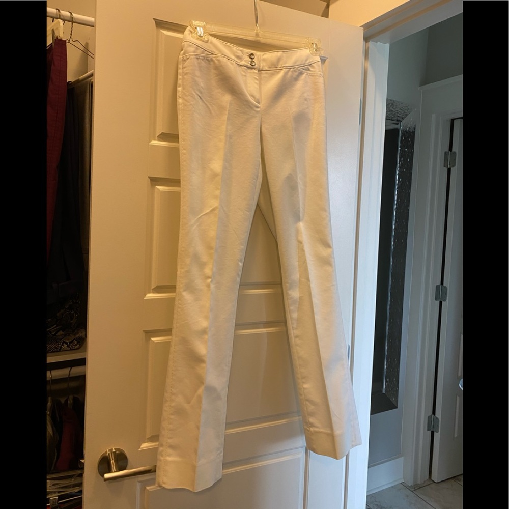 White pants by WHBM.  Straight leg.